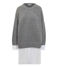 STELLA MCCARTNEY Merino And Poplin Jumper