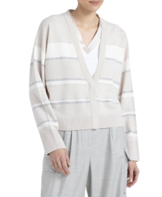 PESERICO LIGHT STRIPES CARDIGAN