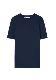 TORY BURCH EMBROIDERED LOGO T-SHIRT